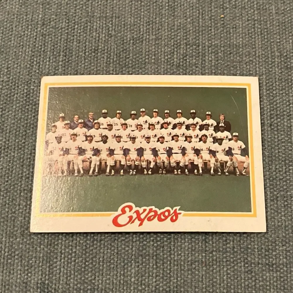 1978 Topps Montreal Expos Baseball Card Trading Card